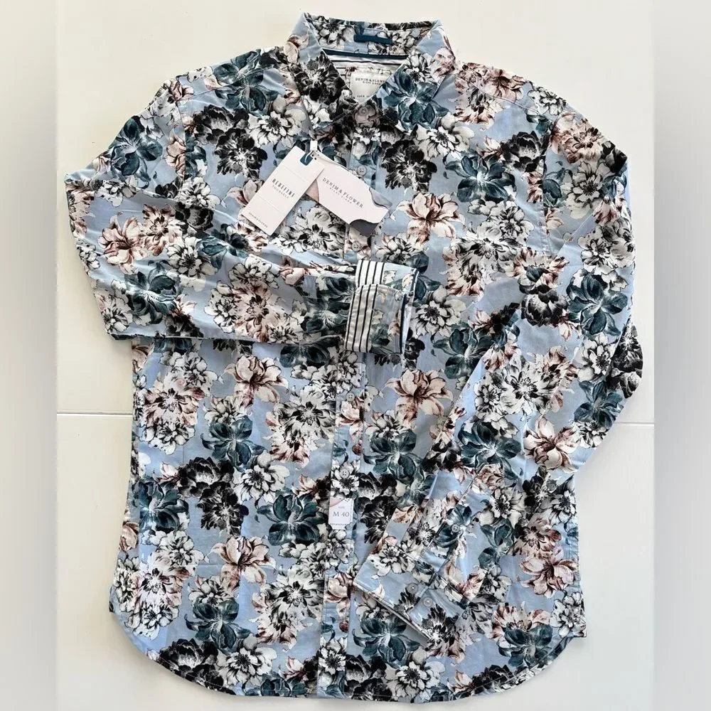 Denim & Flower LS Button-Down Shirt