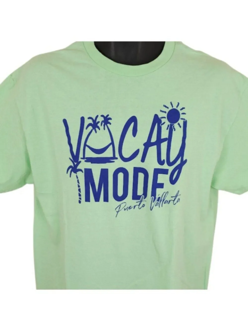Puerto Vallarta T Shirt Mens Size Large Green Mexico Vacay Mode Souvenir Tee