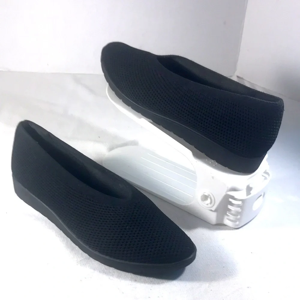 Eileen Fisher Women’s Black Heaven Knit Wedge Ballet Slip-On Flats Size 10