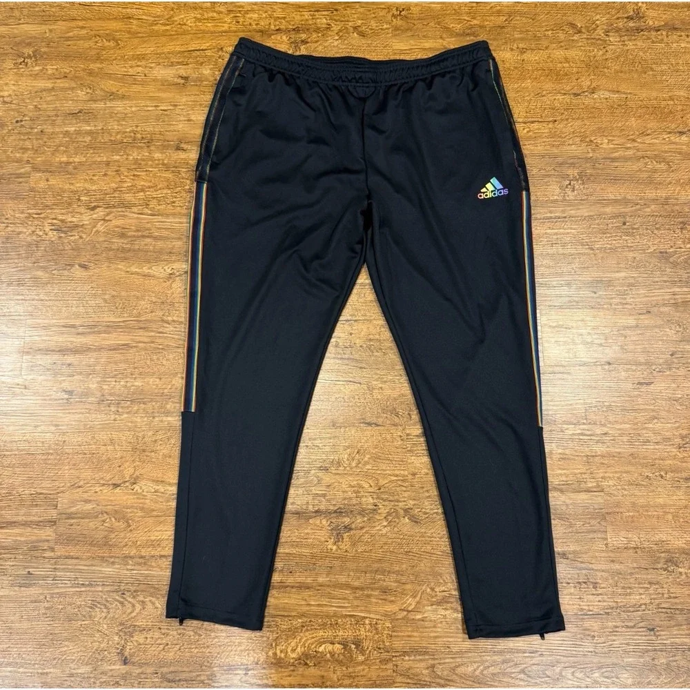 Adidas Black Tiro Pride LGBTQ Soccer Football Futbol‎ Train Jogger Pants Men 2XL
