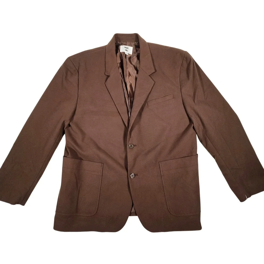 MODE OF ONE Men's Dark Walnut Classic‎ Fit Two Button Blazer XL