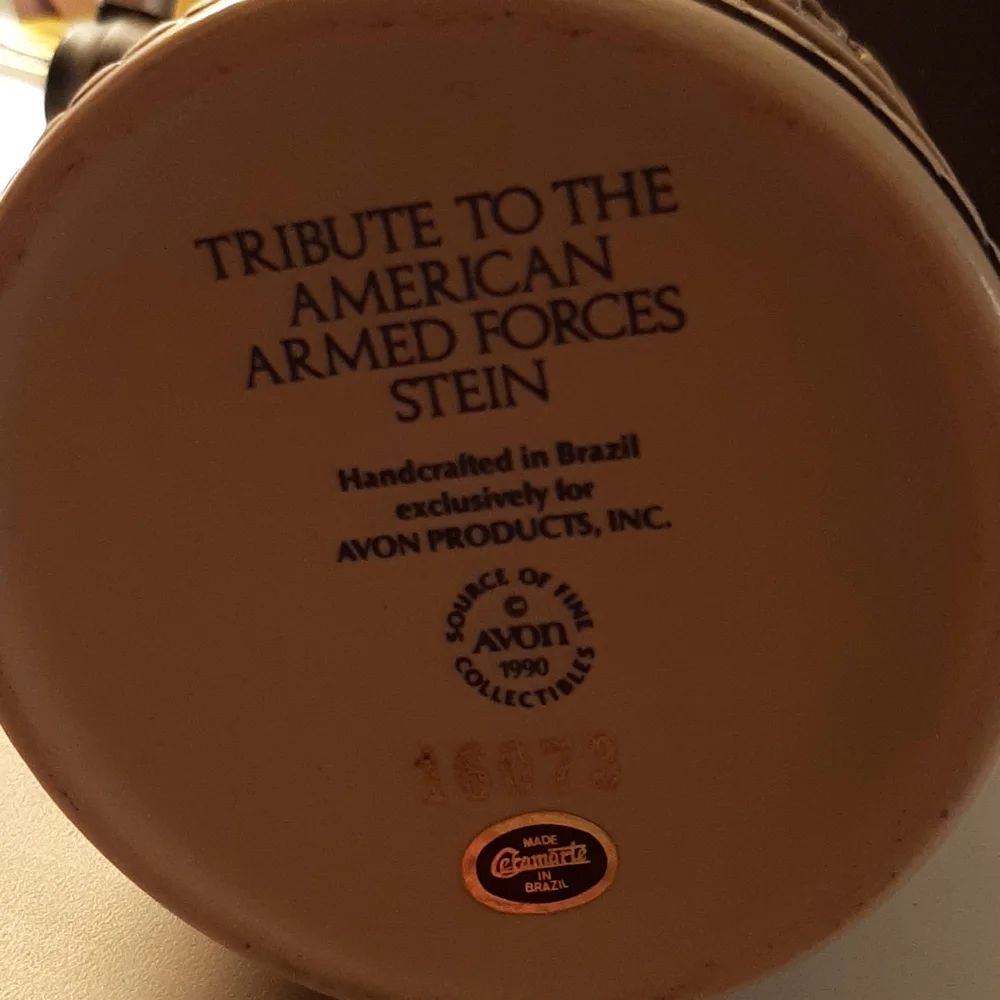 Avon Tribute to the American Armed Forces Stein