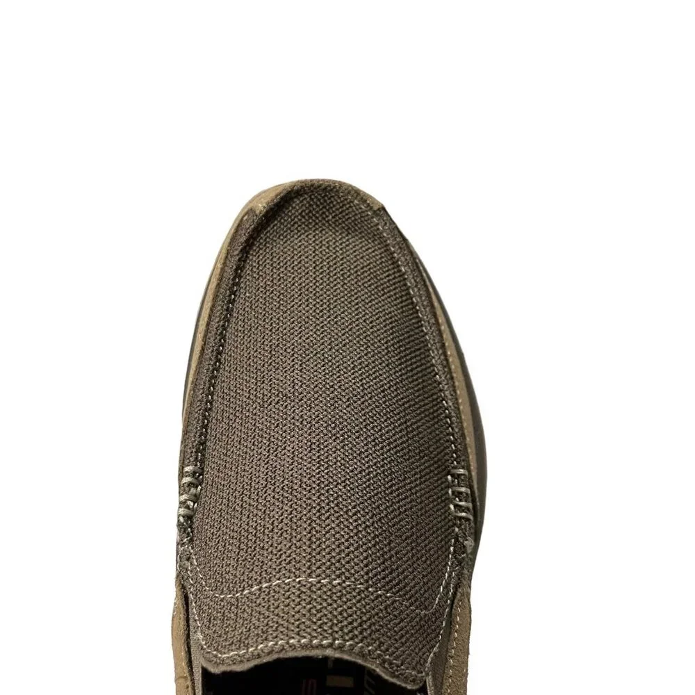 Skechers Men's Loafer Size 11.5 Tan Relaxed Fit Slip-on Shoe Memory Foam Footbed