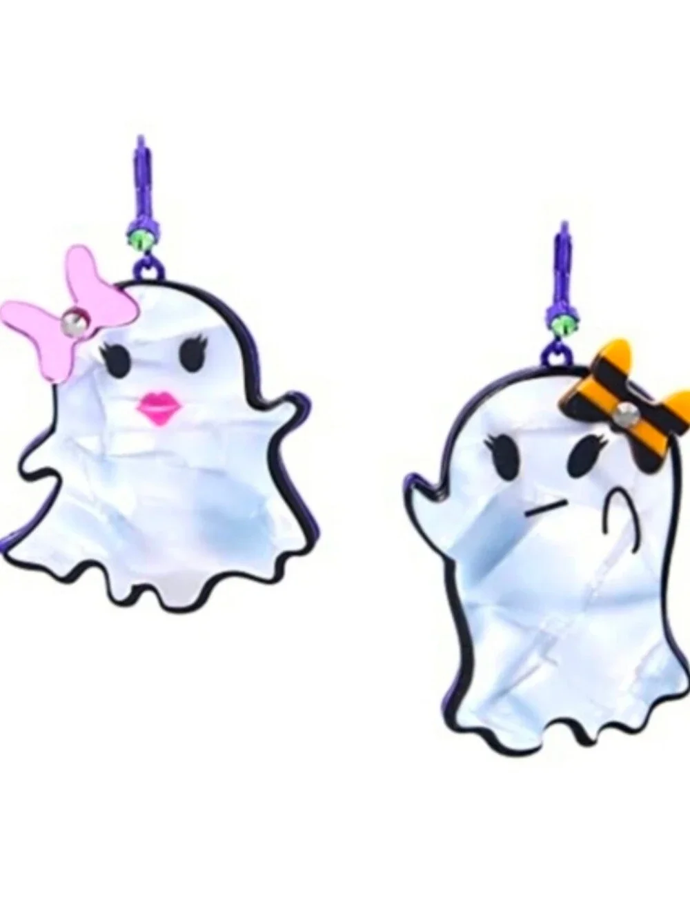 Betsey Johnson Punk N Spice Ghost Drop Earrings