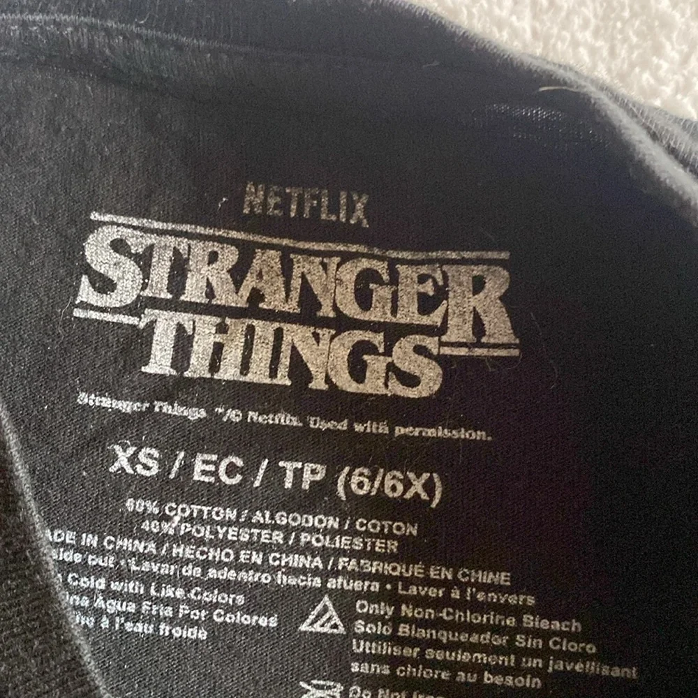 3/$10 Stranger Things Kids Black T-Shirt Girls Fitted