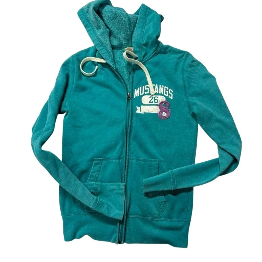 Mossimo‎ Supply Co. Teal Hoodie with White Accents