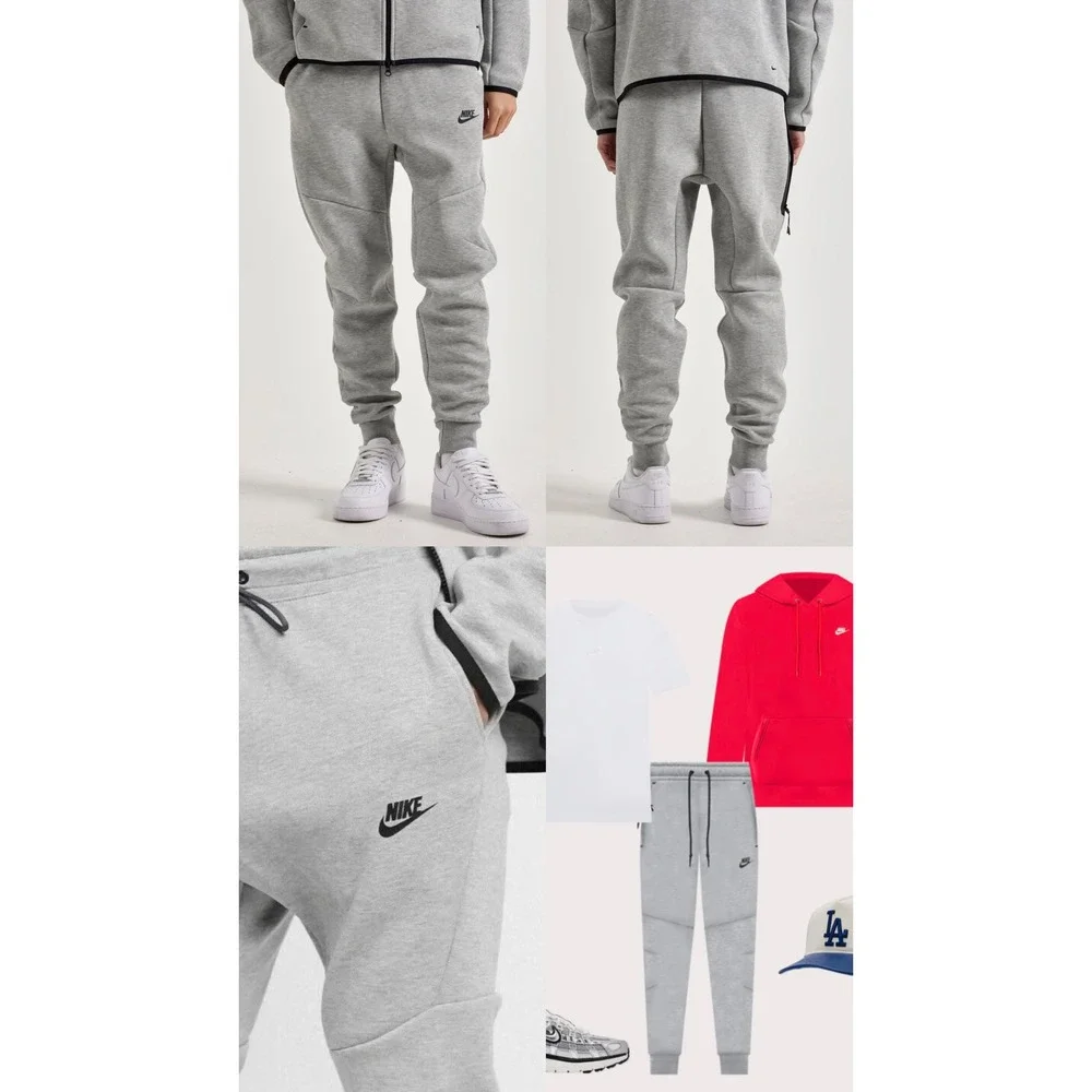 Nike Tech Fleece Joggers Mens‎ Medium Grey Heather Tapered Sweatpants