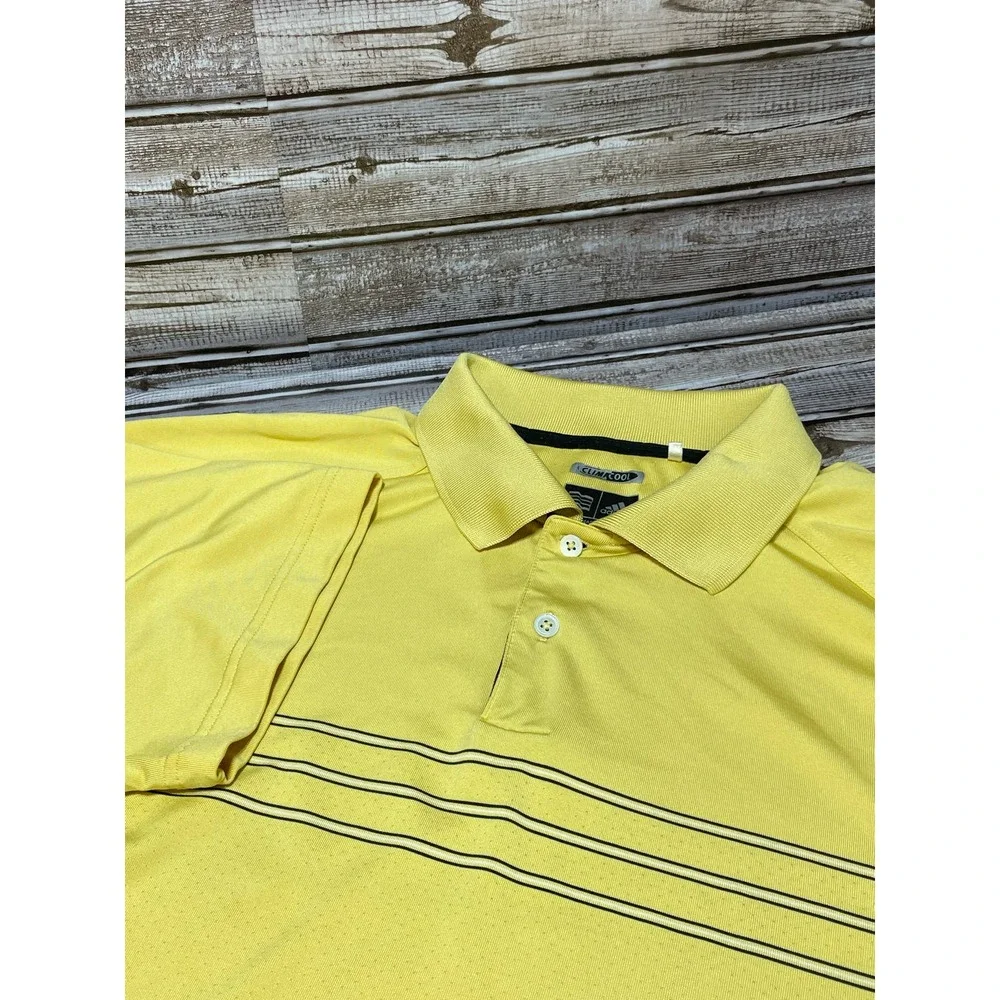 Adidas Men’s Polo Clima‎ Cool Yellow Size XL Logo