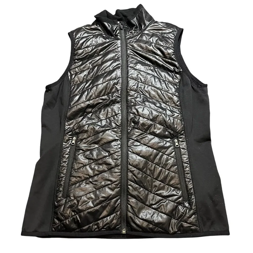 Marmot Womens Black Insulated Vest‎ Athletic Running Warm Size Large