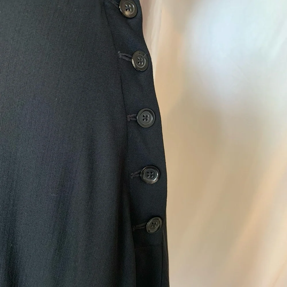 Like New Vintage Droździk Klassik Vintage Wool Asymmetrical top Layer Black Midi
