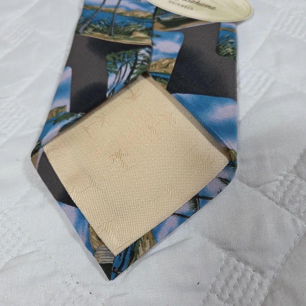 Tommy Bahama Multi-Color Tropical Islands Stranded in Paradise All Silk Neck Tie