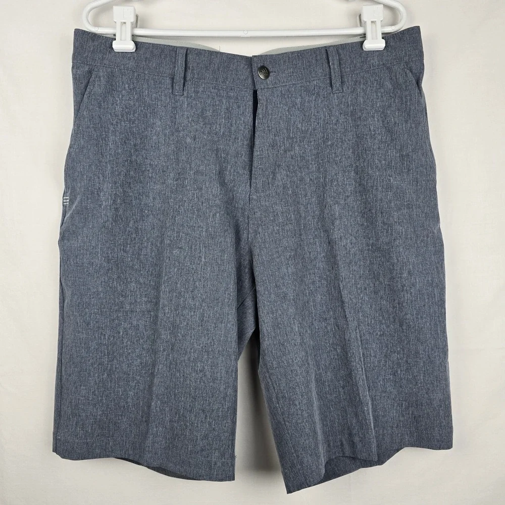 Adidas Golf Shorts Men Waist 34‎ Gray Heathered Polyester Stretch Performance