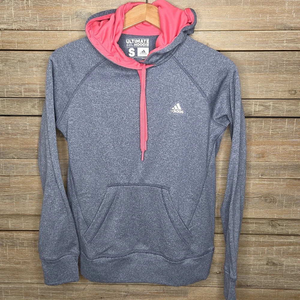 Adidas Ultimate Hoodie Womens Small ClimaWarm Pullover Sweatshirt