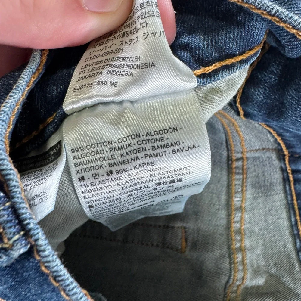 Men's Size 34x32 Levi 505 Regular Fit Denim Blue Jeans Medium‎ Wash Clean