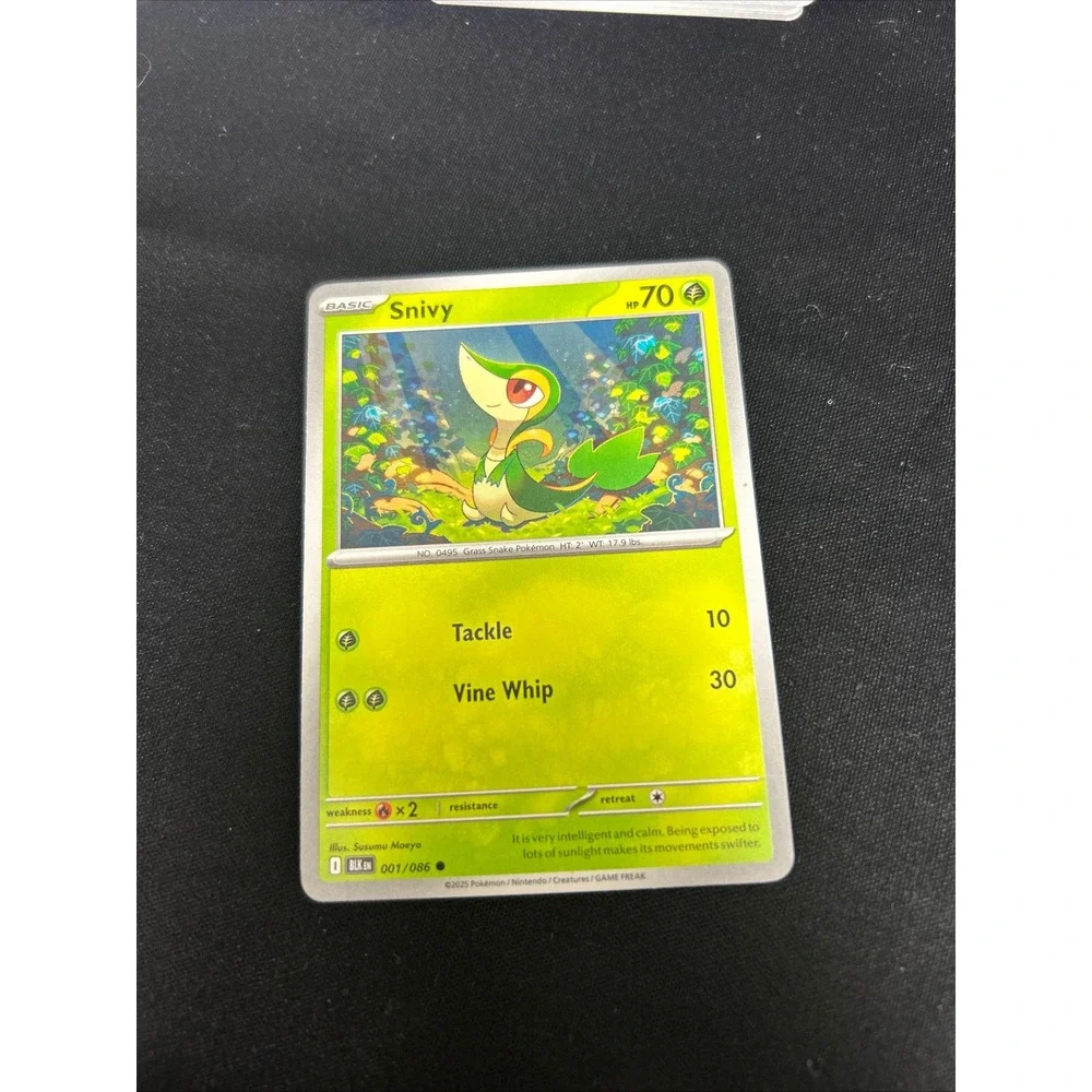 Snivy Pokemon Card - Grass Basic‎ - 70 HP - 001/086 - Holo Collectible