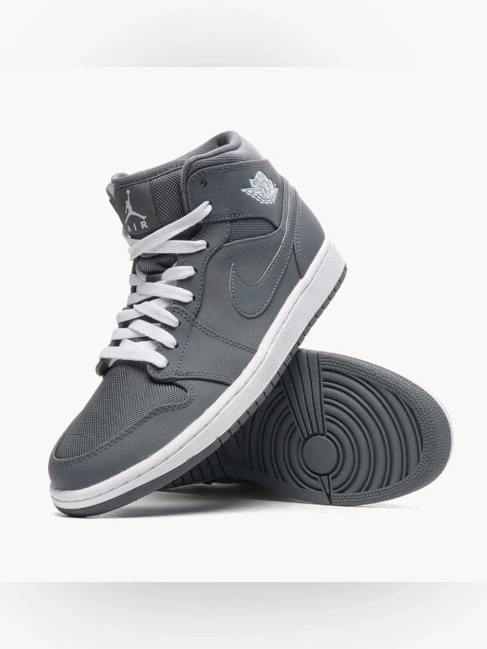 Nike Air Jordan 1 Retro Mid Cool Grey High Top Sneakers Casual Size Men’s 10
