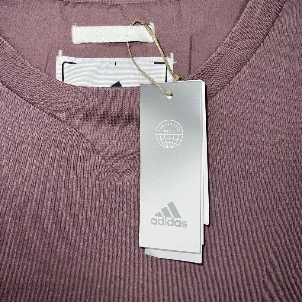 NWT adidas T Shirt Women's Plus 3X Taupe Raised Badge‎ of Sport Logo 2-Side Tee