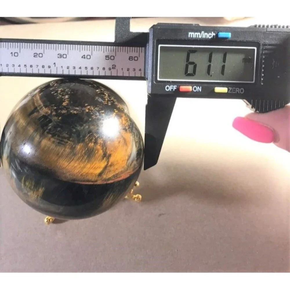 Big Blue Tiger Eye Sphere w/stand