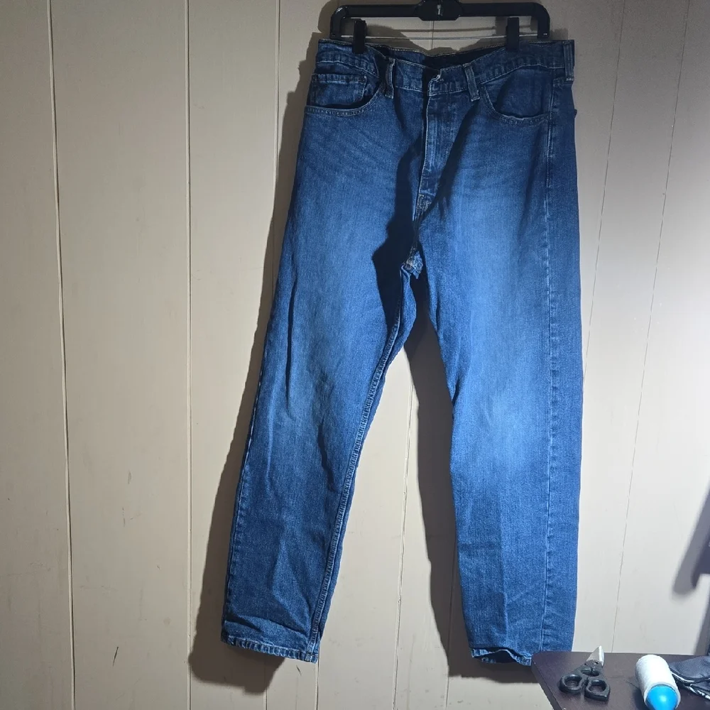 Levi's 505 Relaxed Fit Blue Jeans for Men 36X32