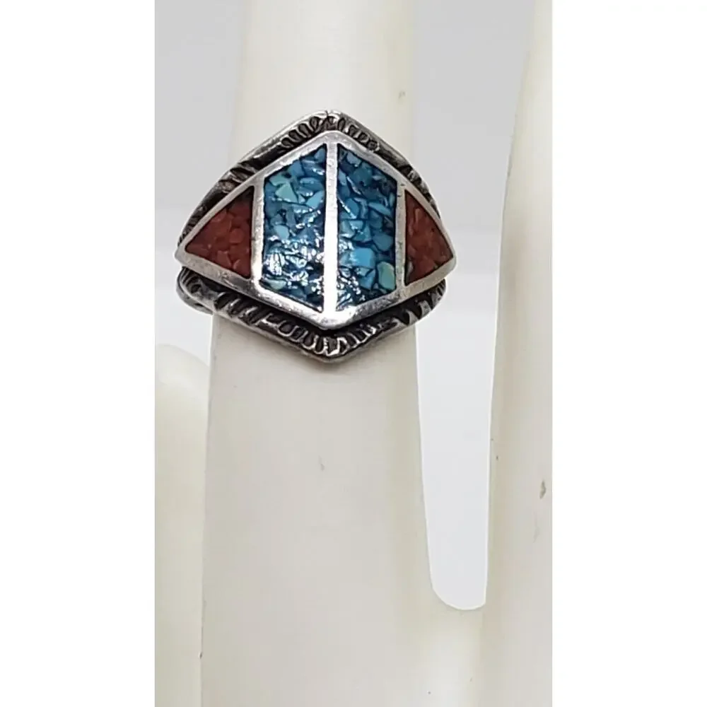 American Blue turquoise size silver