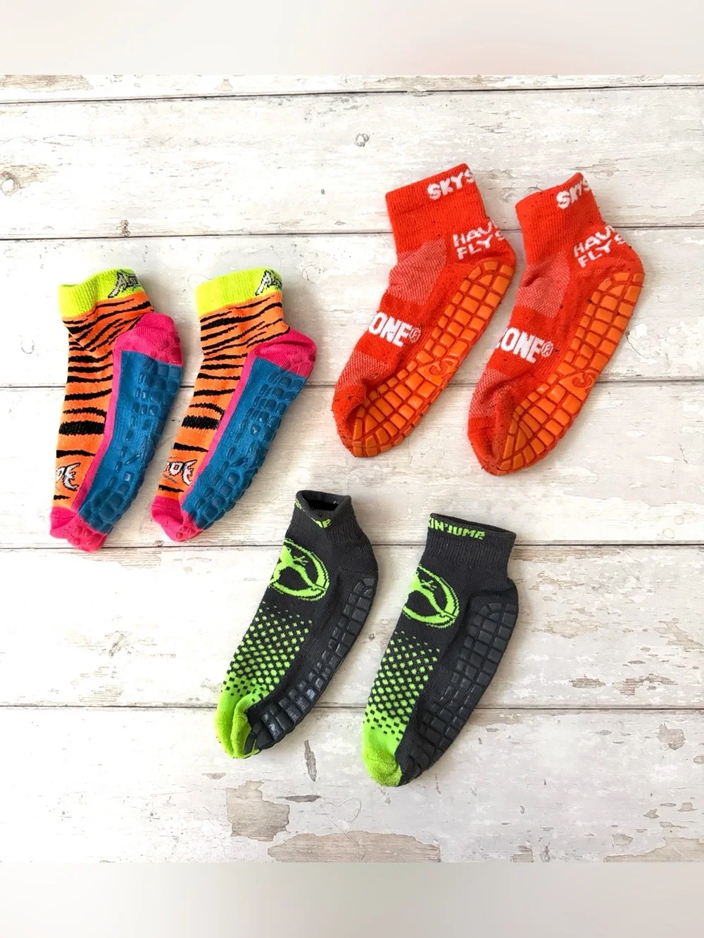 Boys Big Kid Sock Bundle Crew Sock Set of 3 Pair Fits 8-14 Years Neon Colors
