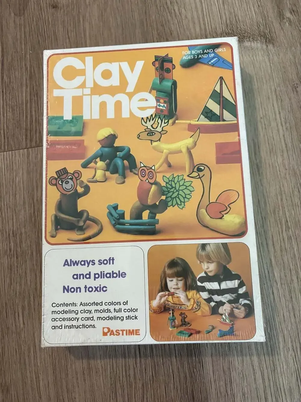 Vintage Pastime Clay Time Modeling Clay Kit Multicolor New Sealed USA Ages 3+