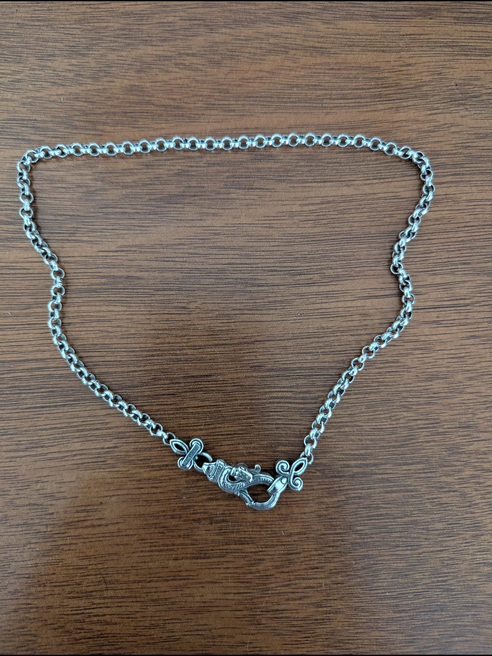 KONSTANTINO Sterling Silver Chain Necklace with Decorative Clasp