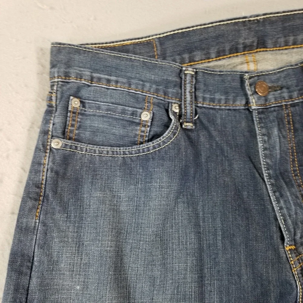 Levi's 514 jeans men's 34x30 regular fit straight blue denim pants retro