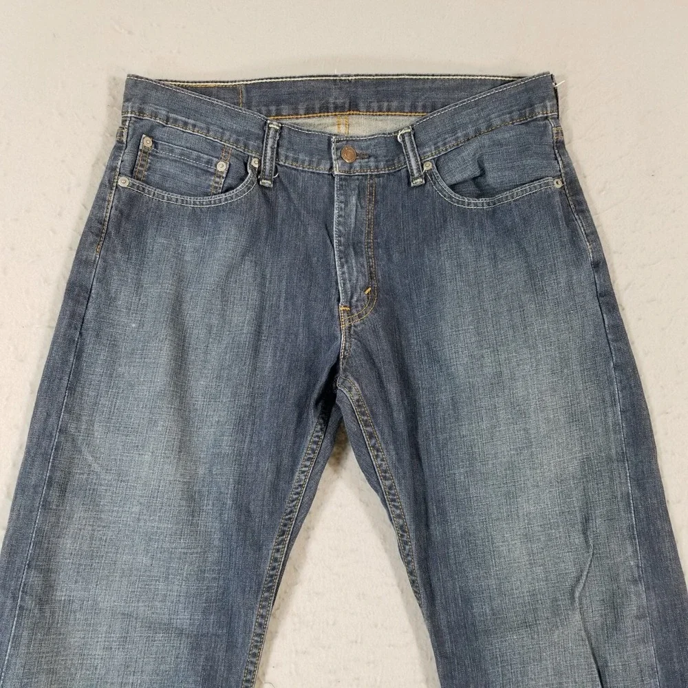 Levi's 514 jeans men's 34x30 regular fit straight blue denim pants retro