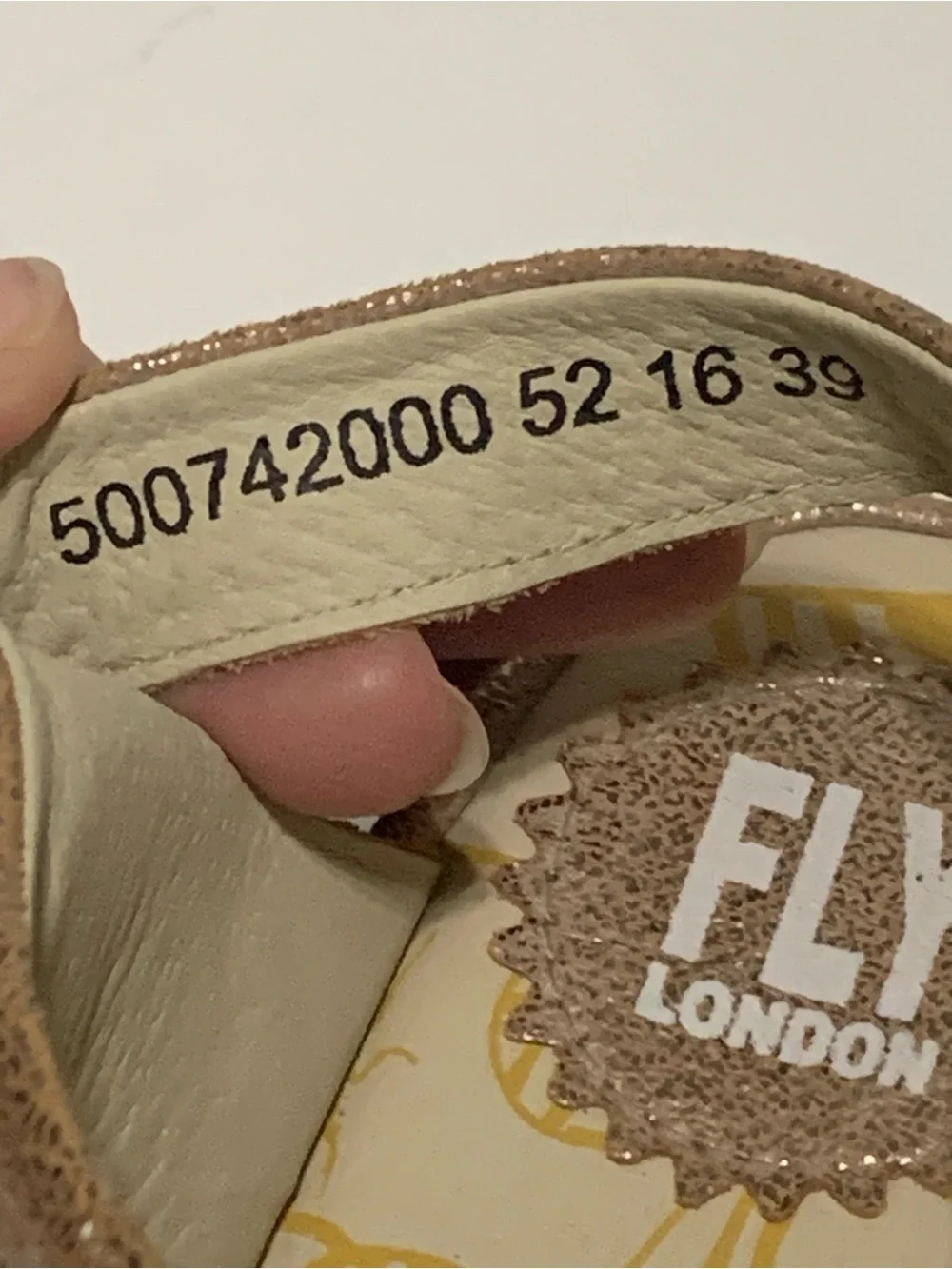 Fly London YlfaWedge Sandals Metallic Leather Brushed Lace Up EU 39‎