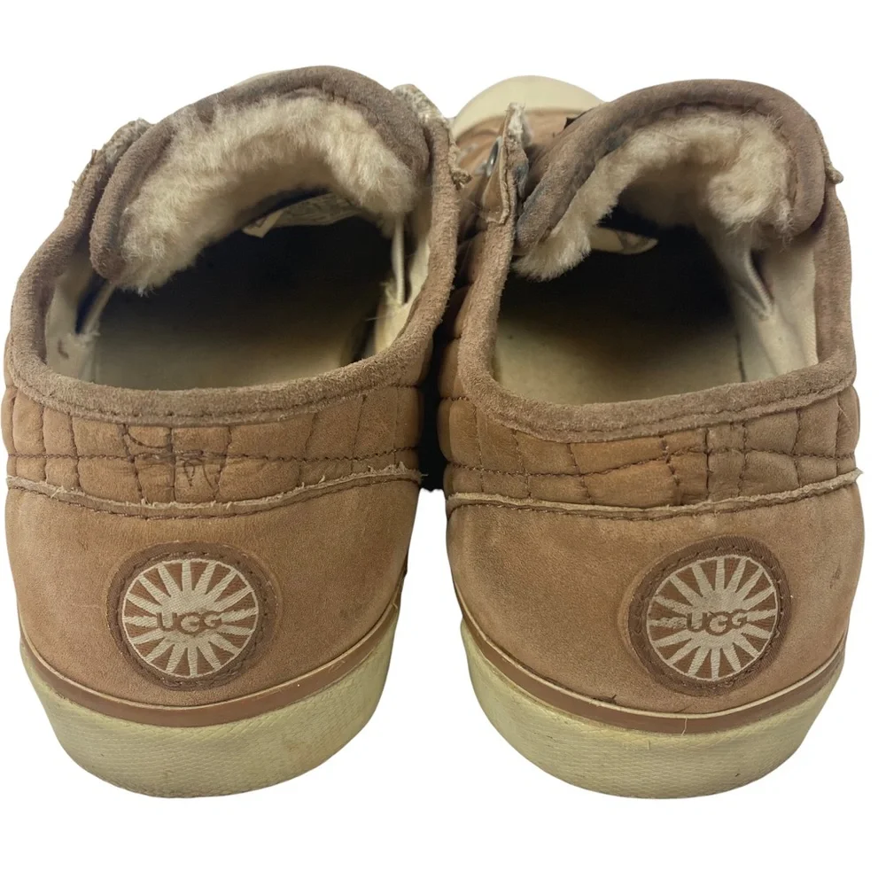 UGG Laela Quilted Nubuck Sheepskin Leather Slip-on Sneaker 6