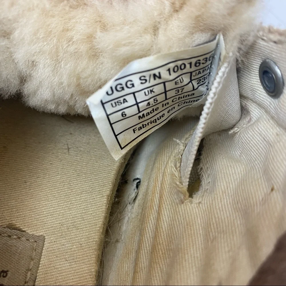 UGG Laela Quilted Nubuck Sheepskin Leather Slip-on Sneaker 6