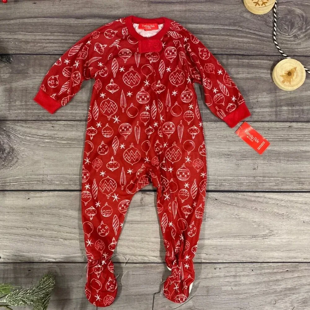 NWT Baby Pajamas One Piece Pajama, ORNAMENTS, 24MO