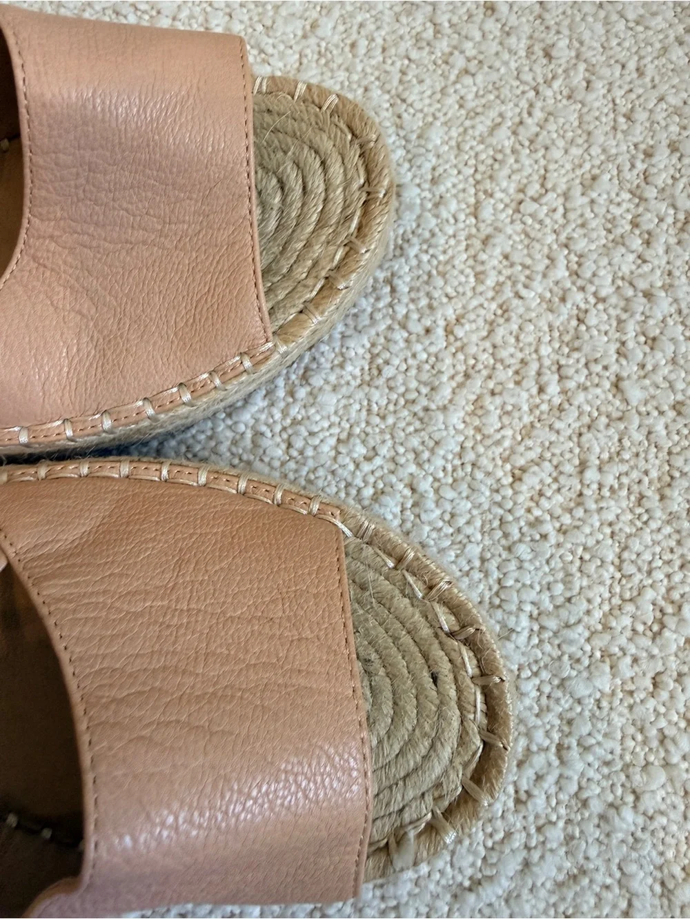 Eileen Fisher Tan Espadrille Wedge Sandals