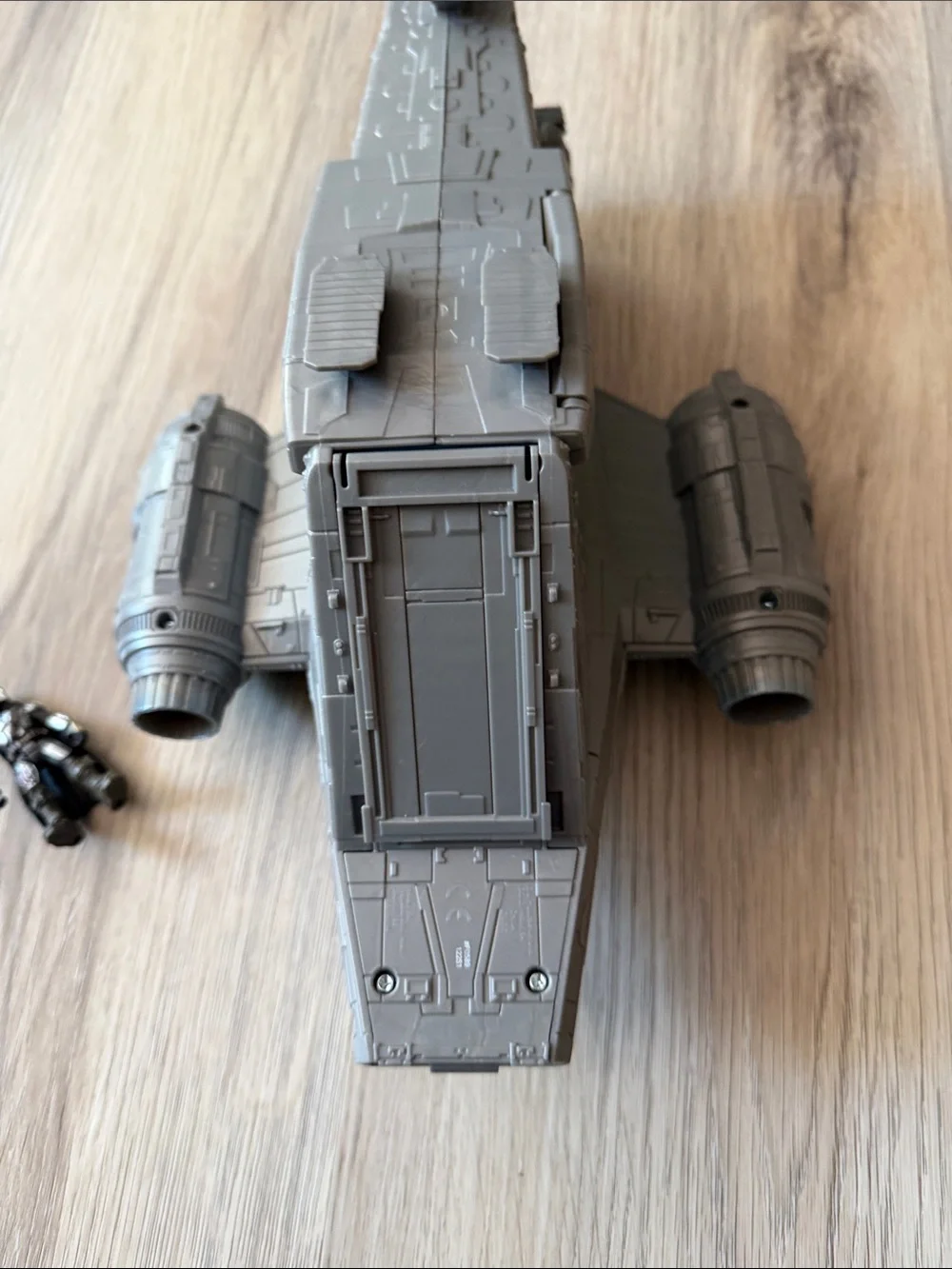 Star Wars Gray Cargo Starfighter Toy with Orange Markings