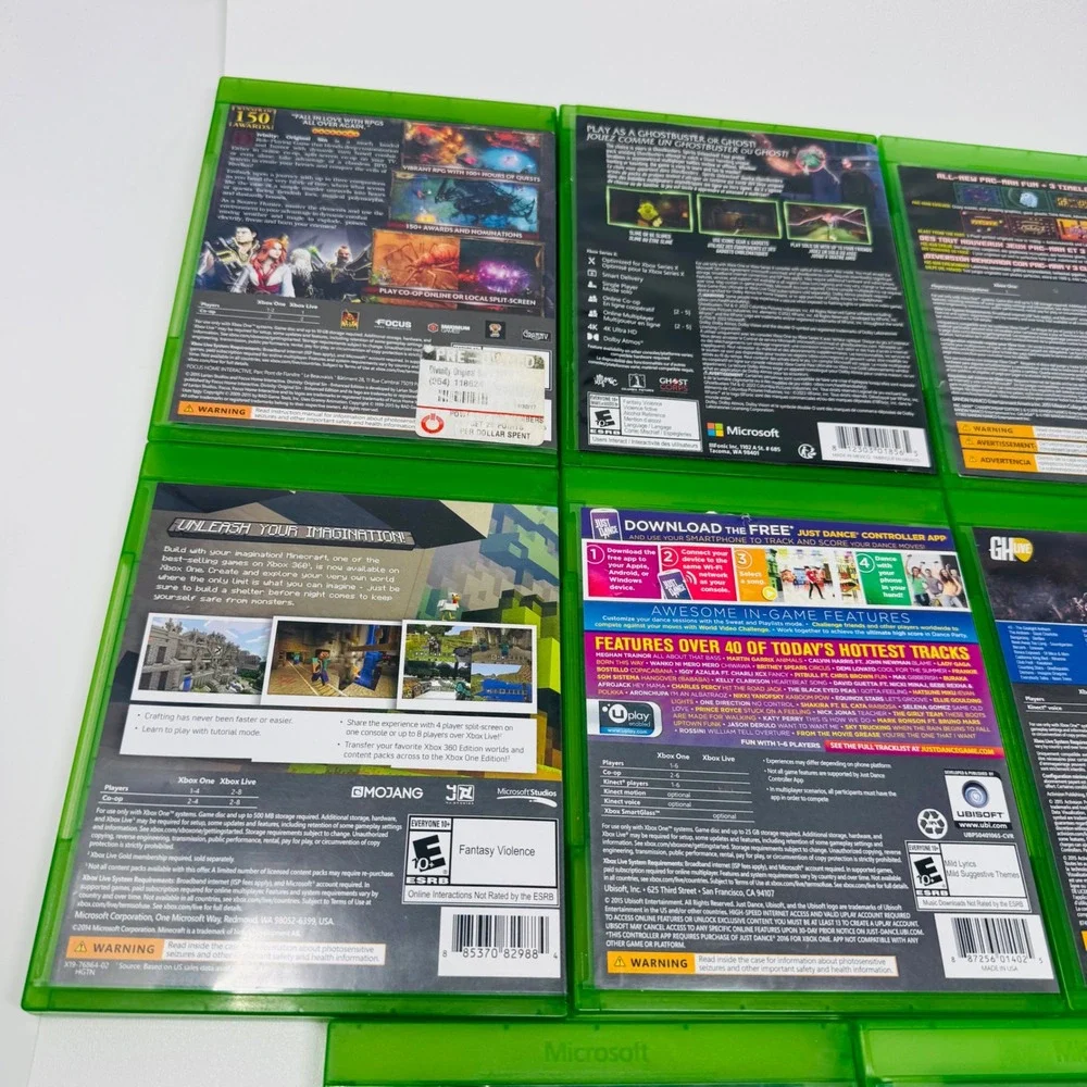 Xbox One Game Lot of 11 Minecraft Divinity Just Dance NBA 2K Madden Call of Duty