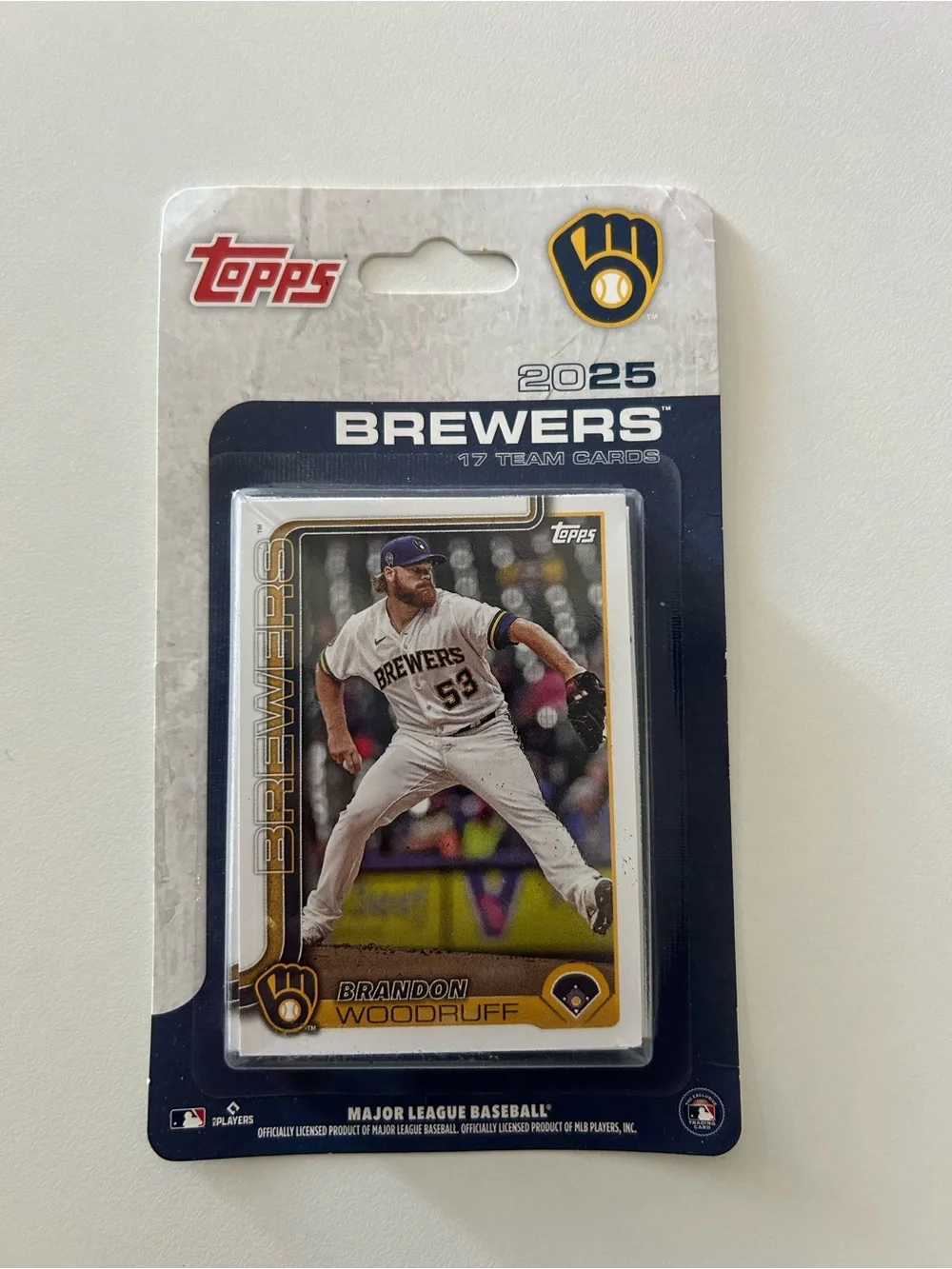 Topps 2025 Brewers Team Cards - Navy Blue, Gold, White