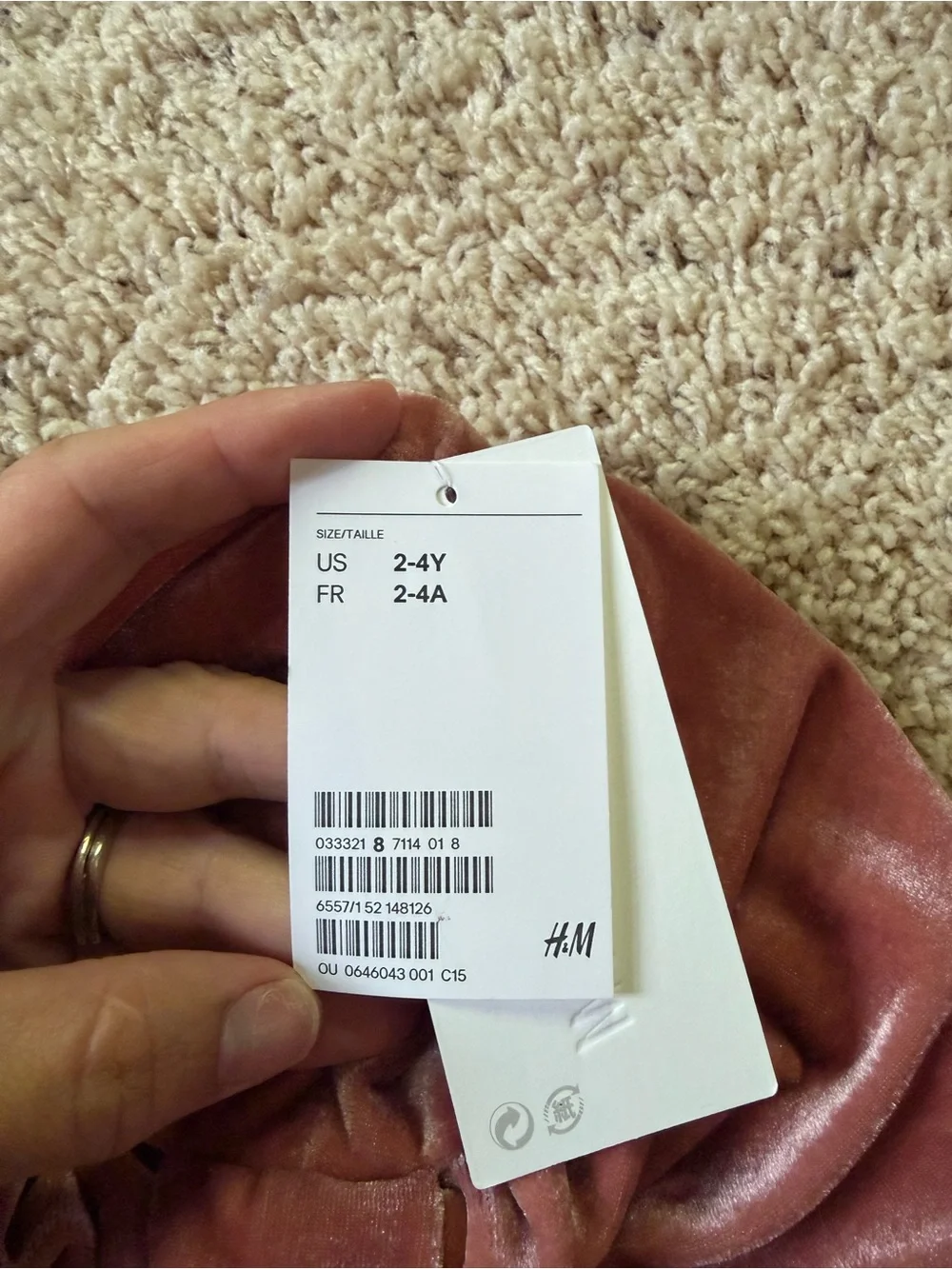 H&M plush velvet