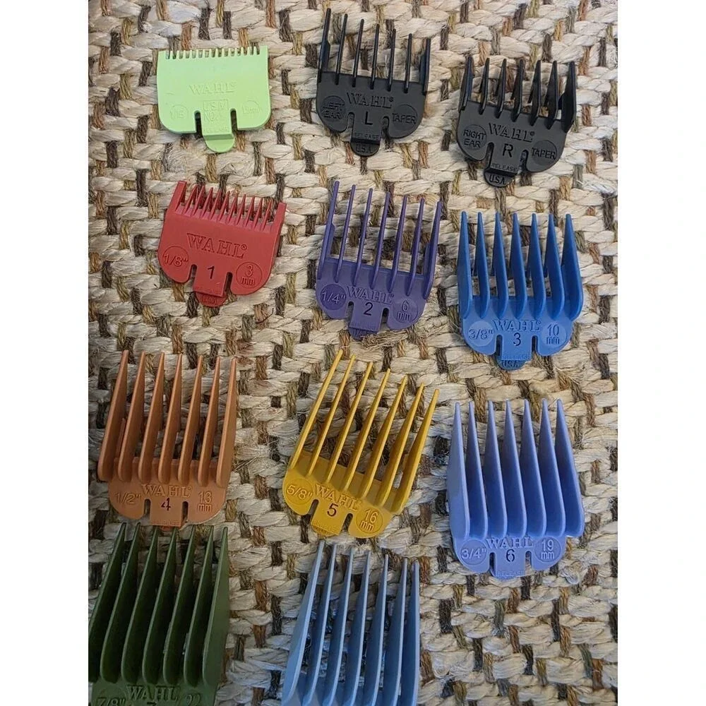 Wahl Color Pro‎ Corded Hair Clipper Kit Model MC3 Color Coded Guides Case H1