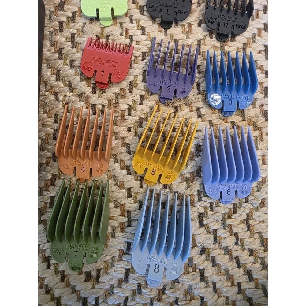 Wahl Color Pro‎ Corded Hair Clipper Kit Model MC3 Color Coded Guides Case H1