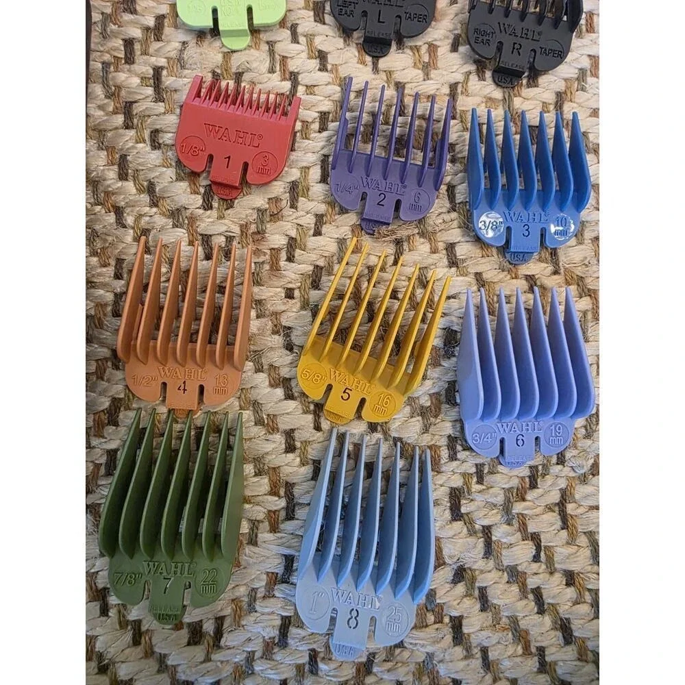Wahl Color Pro‎ Corded Hair Clipper Kit Model MC3 Color Coded Guides Case H1
