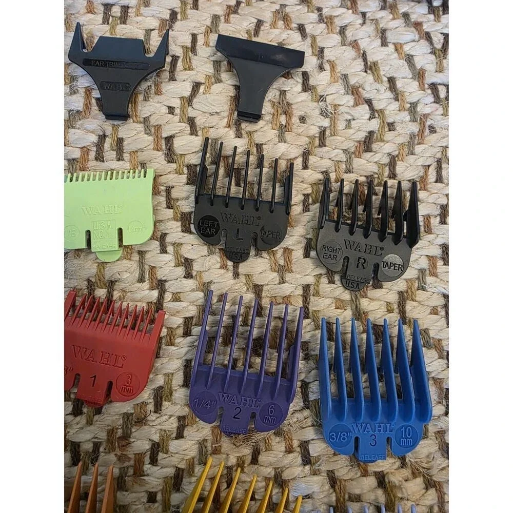 Wahl Color Pro‎ Corded Hair Clipper Kit Model MC3 Color Coded Guides Case H1