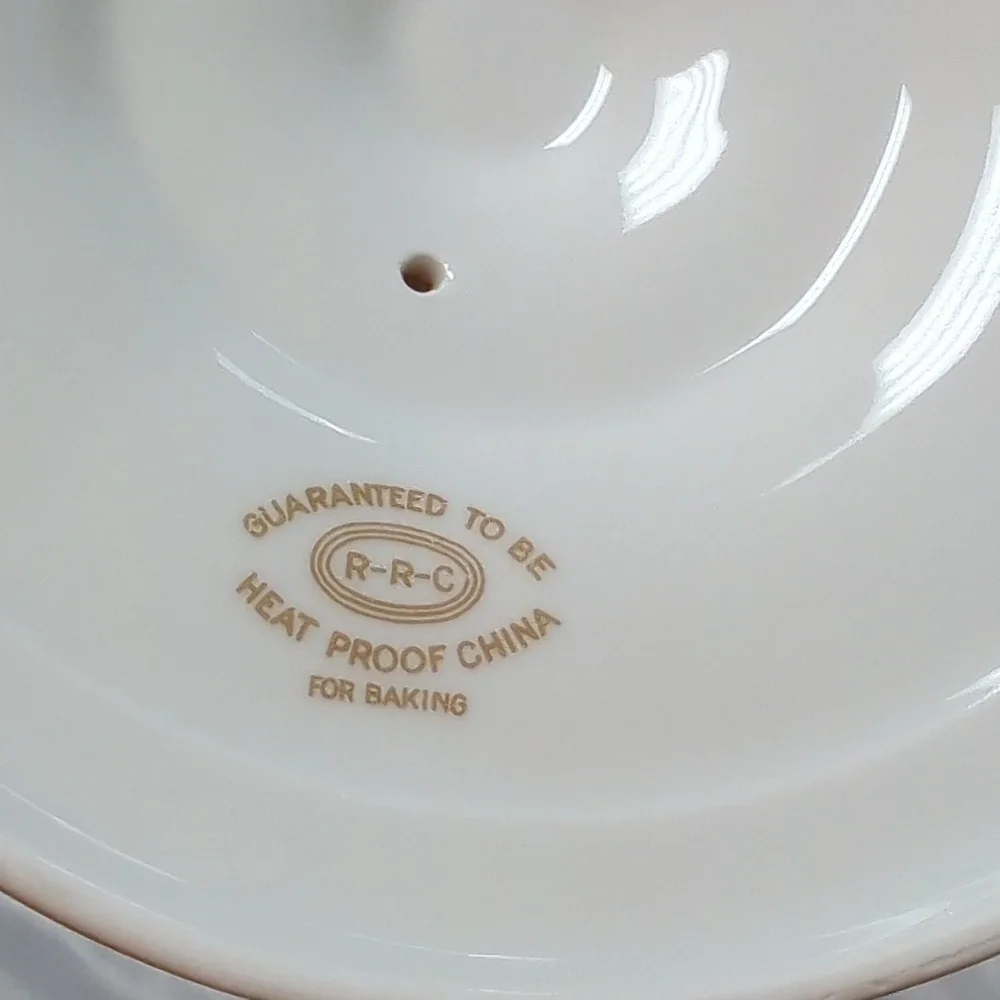 Royal Rochester Fraunfelter China Orange Lusterware Floral Covered Casserole SEE