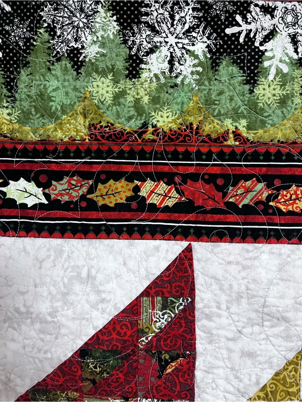 Homemade quilted traditional
