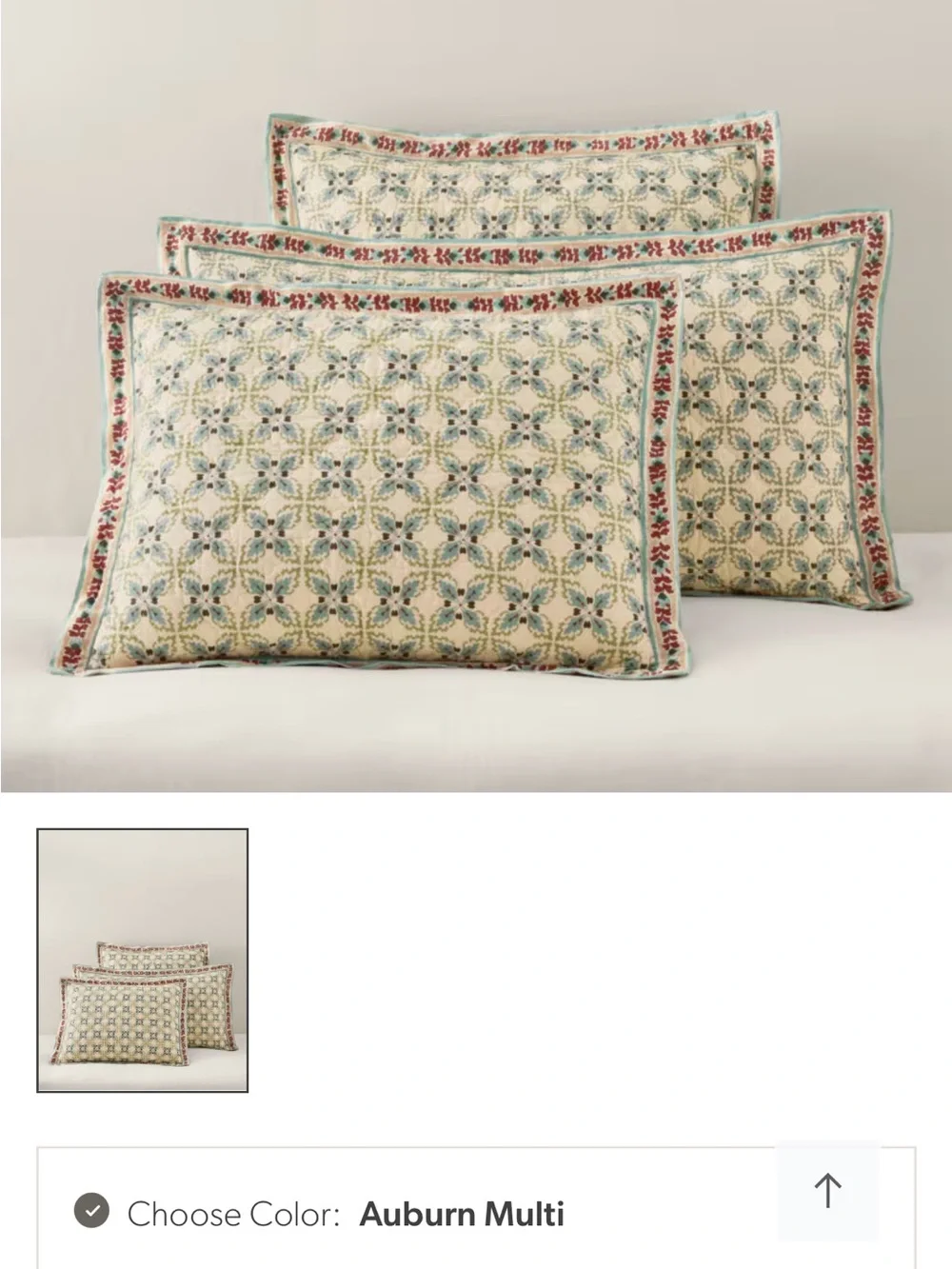 garnet hill pillow sham king NEW