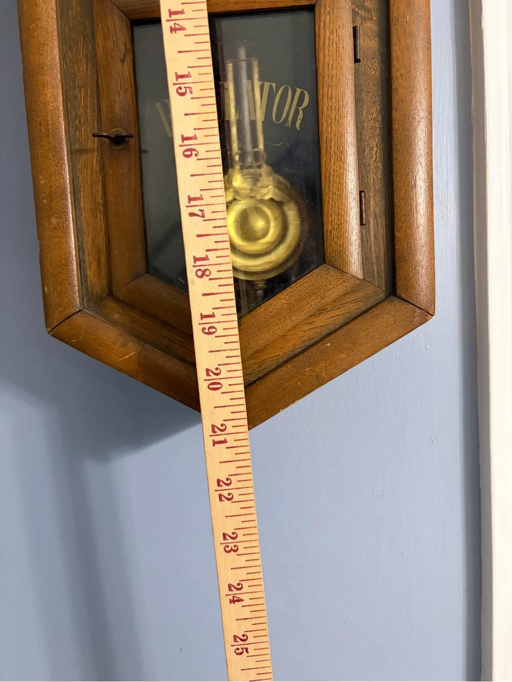 Antique Oak Regulator A Wall Clock – 8-Day Key Wind, Works Great!