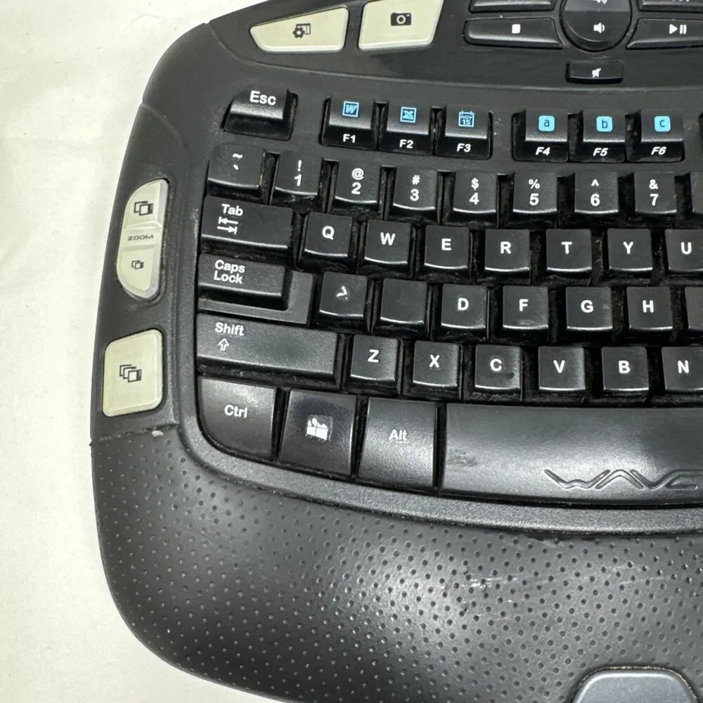 Logitech K350 Comfort Wave Wireless Keyboard with USB dongle tested Excellent
