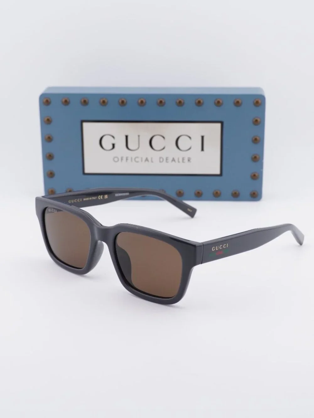 Gucci GG1857SK 004 Square Sunglasses - Dark Grey\ Brown