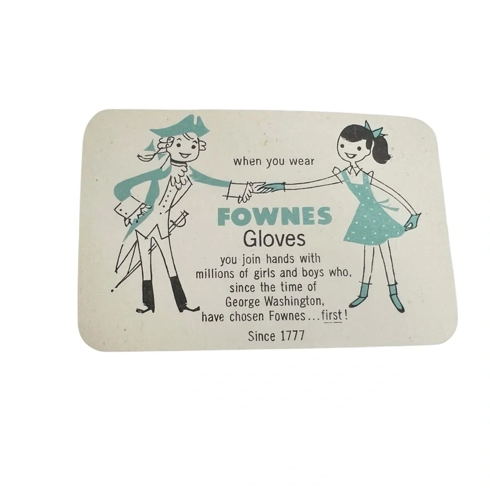Lot of 6 Vintage Fownes Girls Navy Blue 100% Cotton Gloves