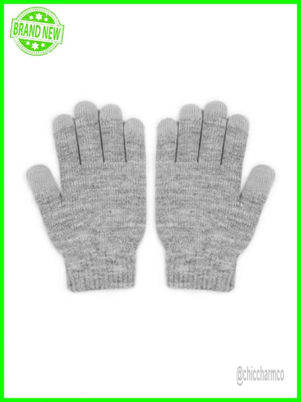 Winter Touchscreen Gloves, Warm Knit Gloves with GripTrak Pattern, S/M/L/XL